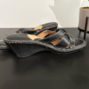 Born black wedge sandals size 9